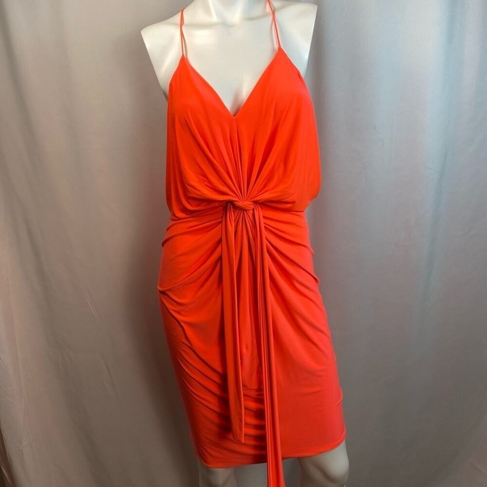 Tbag Los Angeles Dress Small OrangeCoral Grecian Goddess With Sash